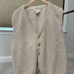 Eddie Bauer Light Brown Knit Vest